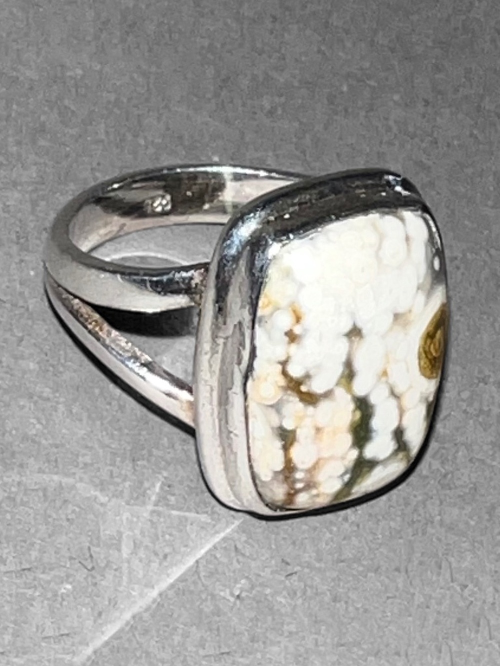 Rectangular Ocean Jasper Ring - Picture 3 of 9